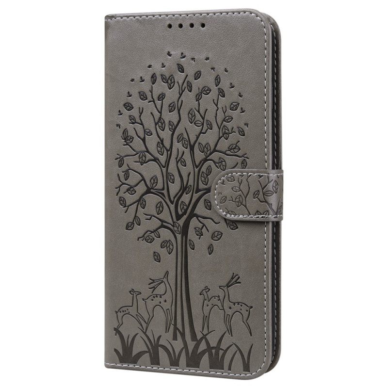 Flip Case Xiaomi Redmi Note 11 Pro 4G / 5G Tree And Deer