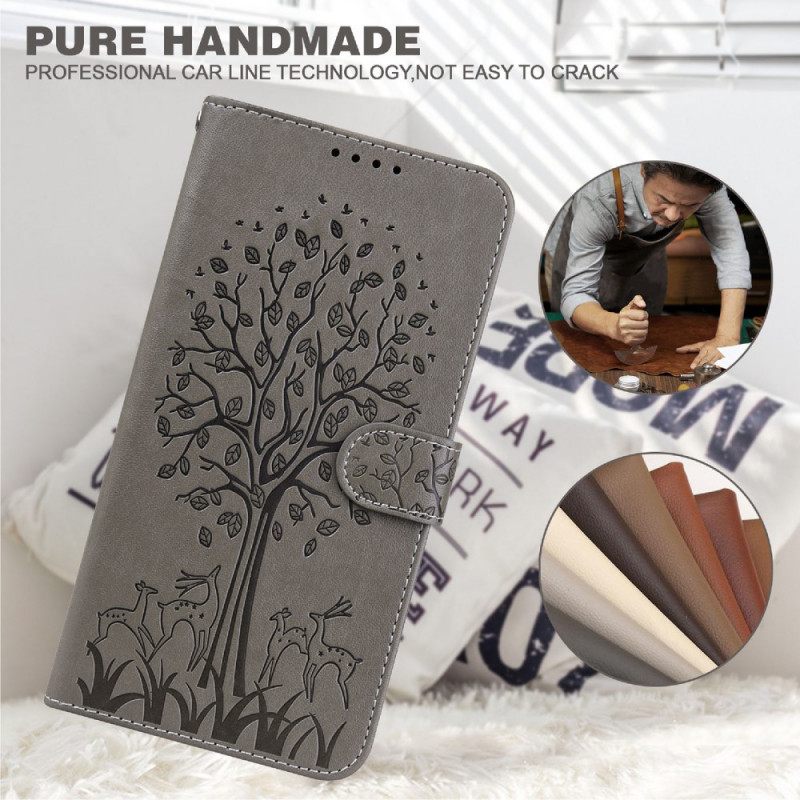 Flip Case Xiaomi Redmi Note 11 Pro 4G / 5G Tree And Deer