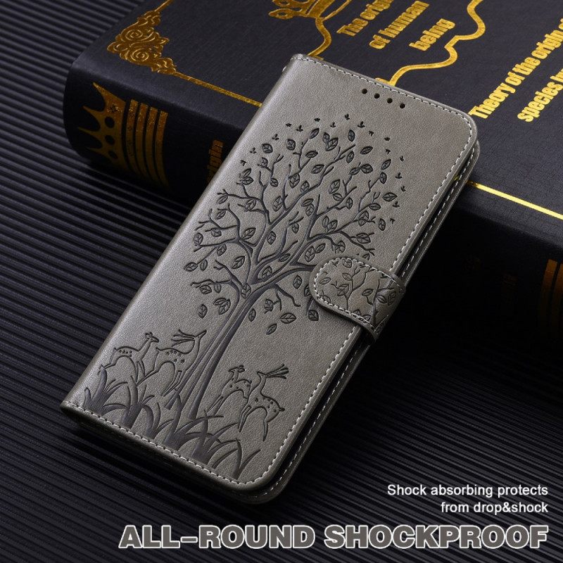 Flip Case Xiaomi Redmi Note 11 Pro 4G / 5G Tree And Deer