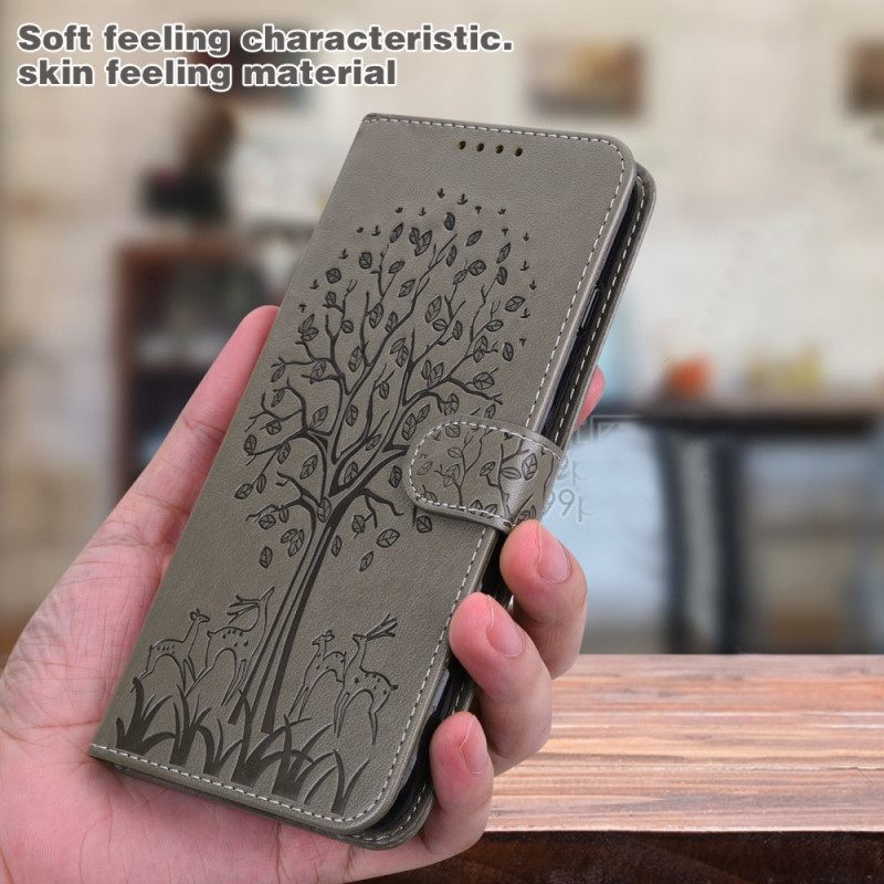 Flip Case Xiaomi Redmi Note 11 Pro 4G / 5G Tree And Deer