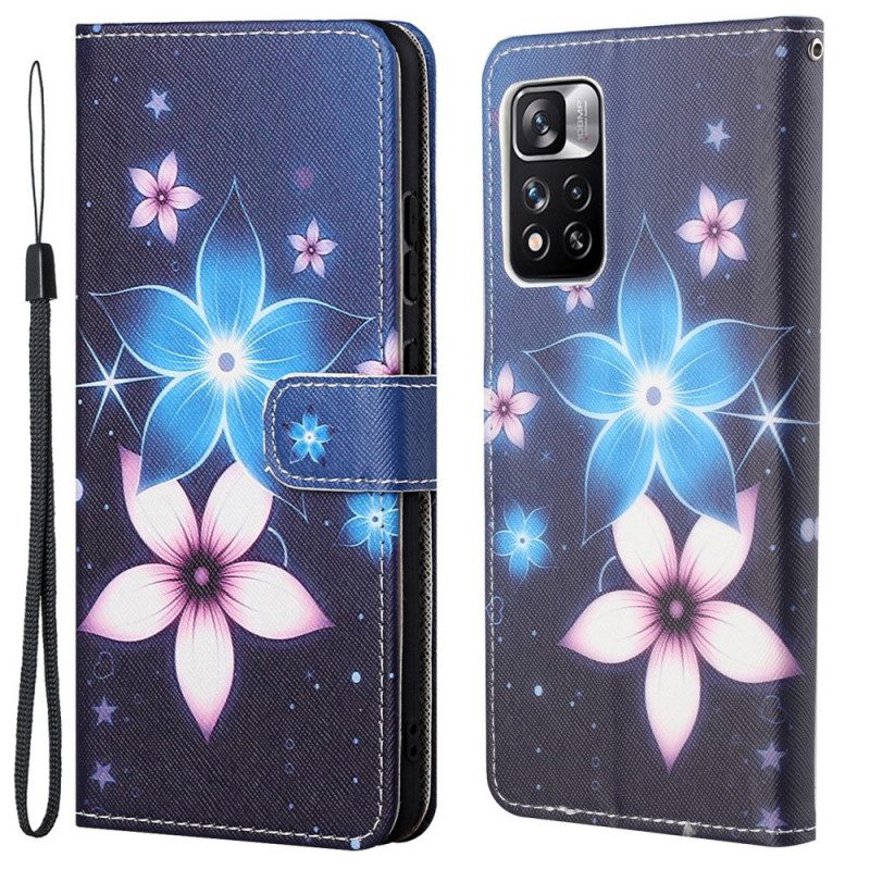 Kotelot Xiaomi Redmi Note 11 Pro 4G / 5G Suojaketju Kuori Lunar Strap Flowers