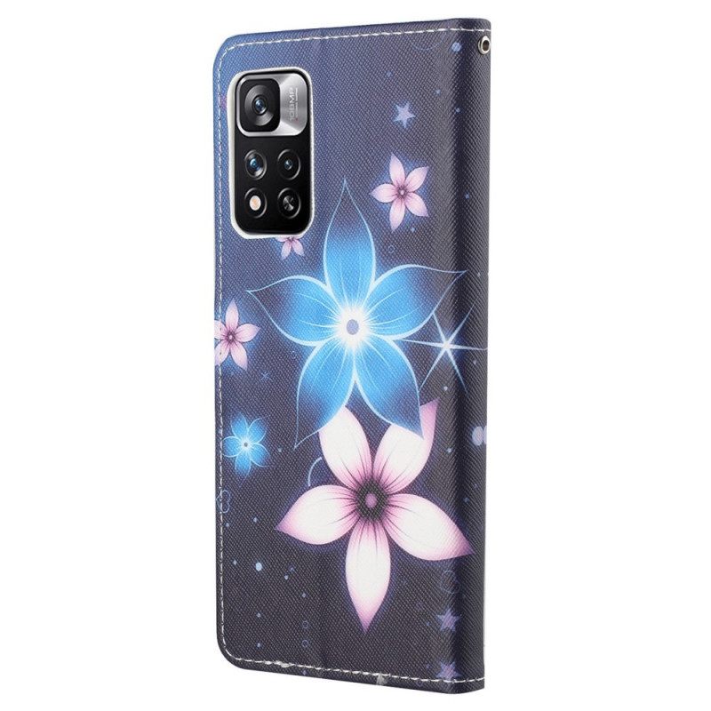 Kotelot Xiaomi Redmi Note 11 Pro 4G / 5G Suojaketju Kuori Lunar Strap Flowers