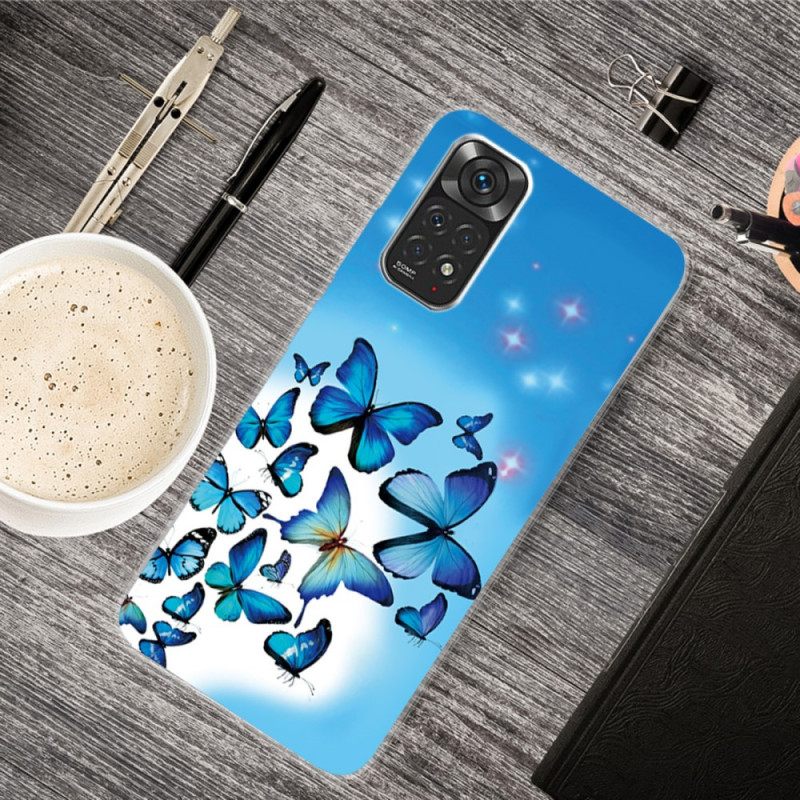 Kuori Xiaomi Redmi Note 11 Pro 4G / 5G Blue Butterflies