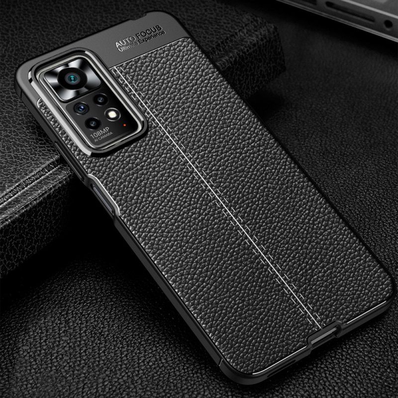 Kuori Xiaomi Redmi Note 11 Pro 4G / 5G Double Line Litchi Leather Effect