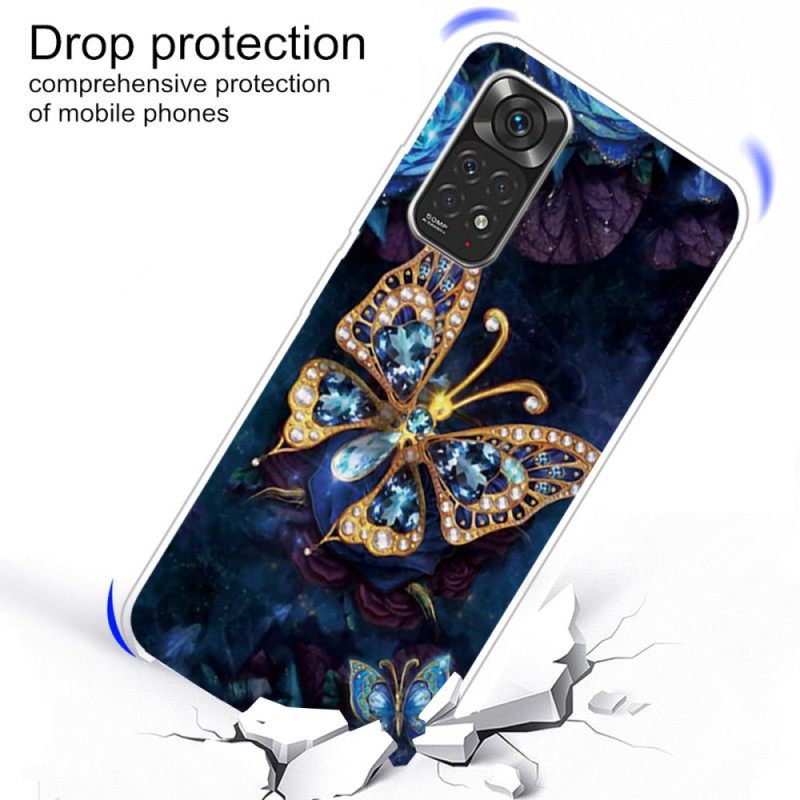 Kuori Xiaomi Redmi Note 11 Pro 4G / 5G Golden Butterfly