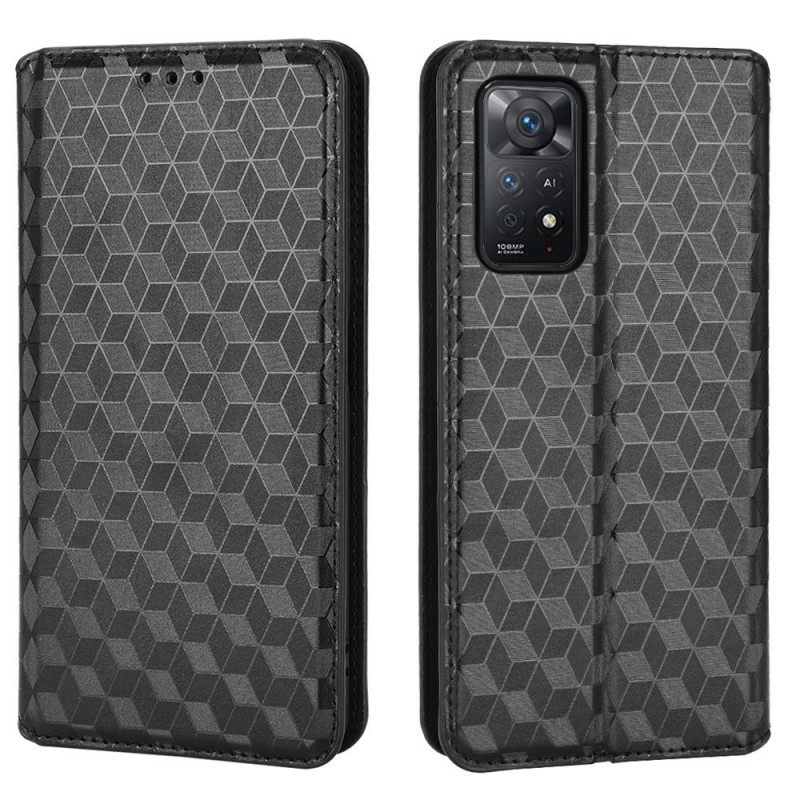 Puhelinkuoret Xiaomi Redmi Note 11 Pro 4G / 5G Kotelot Flip 3d Diamond Leather Effect