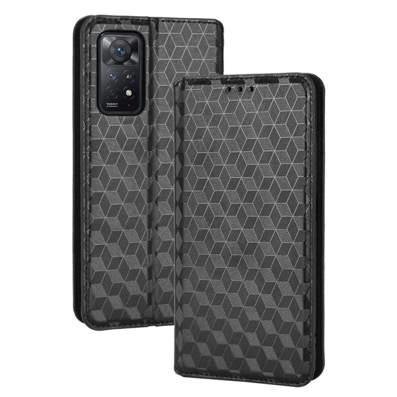 Puhelinkuoret Xiaomi Redmi Note 11 Pro 4G / 5G Kotelot Flip 3d Diamond Leather Effect