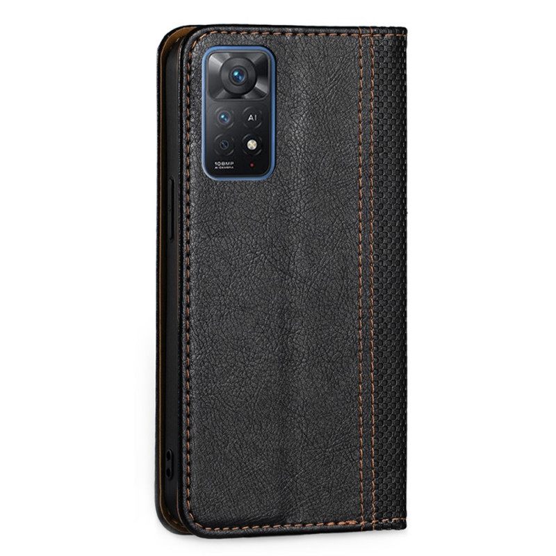 Puhelinkuoret Xiaomi Redmi Note 11 Pro 4G / 5G Kotelot Flip Textured Leather Effect