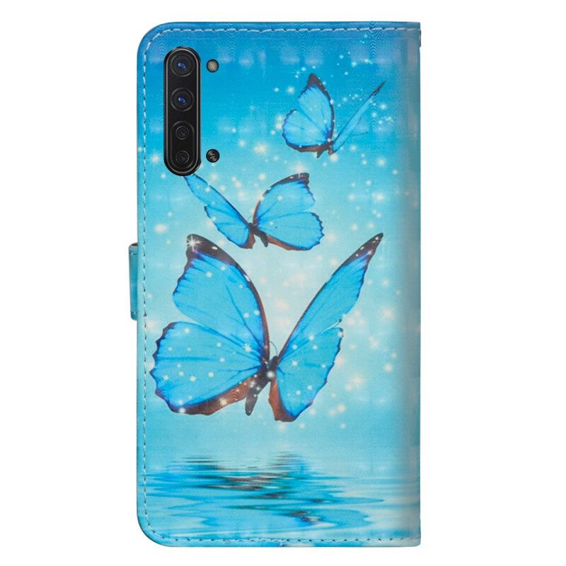 Kotelot Oppo Find X2 Lite Flying Blue Butterflies