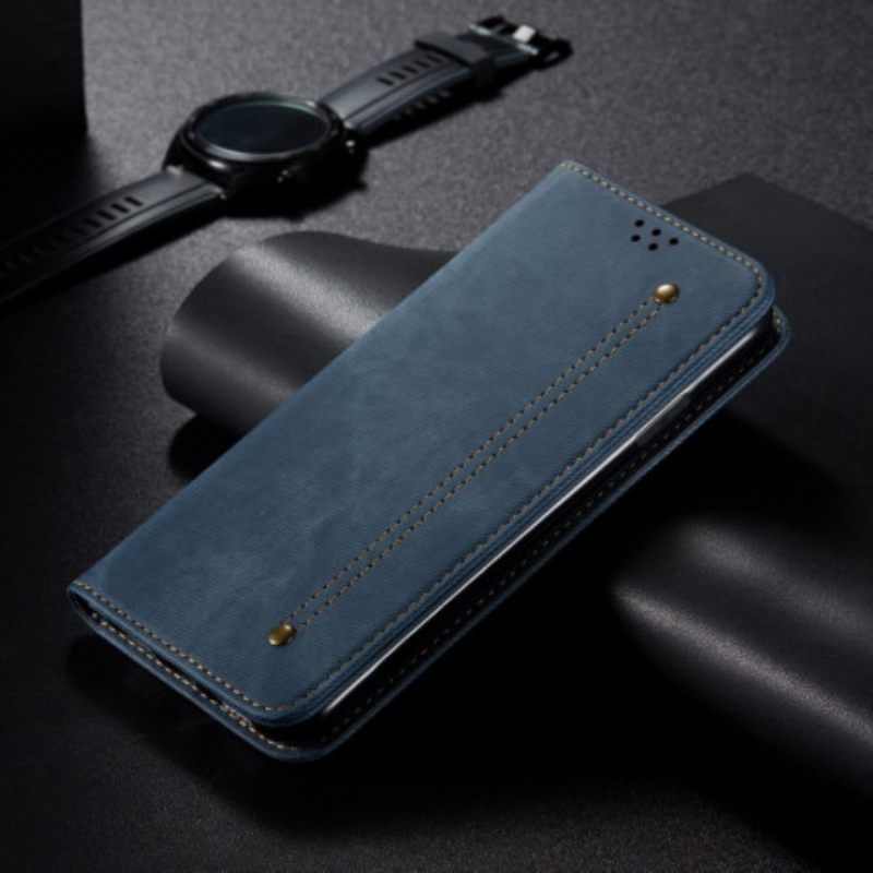 Puhelinkuoret Xiaomi Redmi Note 9 5G / 9T 5G Kotelot Flip Denim Kangas