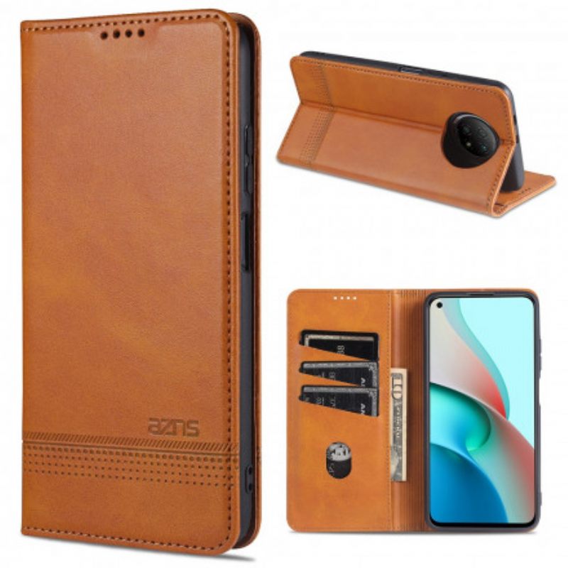 Puhelinkuoret Xiaomi Redmi Note 9 5G / 9T 5G Kotelot Flip Style Leather Azns