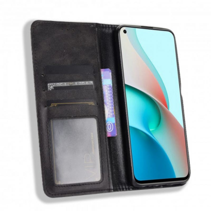 Puhelinkuoret Xiaomi Redmi Note 9 5G / 9T 5G Kotelot Flip Tyylitelty Nahkaefekti