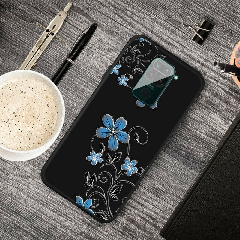 Case Xiaomi Redmi Note 9 Siniset Kukat