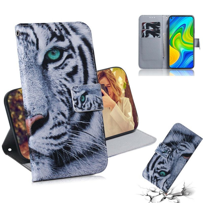 Flip Case Xiaomi Redmi Note 9 Tiger Face