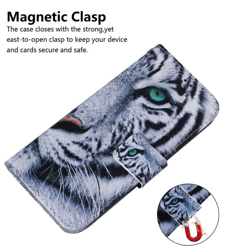 Flip Case Xiaomi Redmi Note 9 Tiger Face