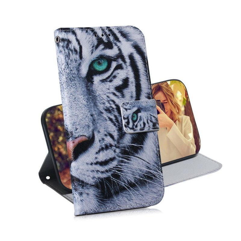 Flip Case Xiaomi Redmi Note 9 Tiger Face