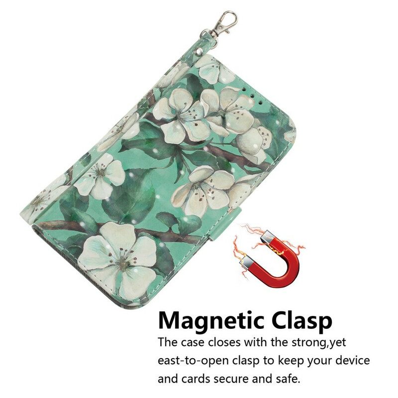 Kotelot Xiaomi Redmi Note 9 Suojaketju Kuori Strap Flower Branch