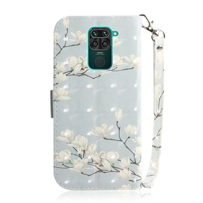 Kotelot Xiaomi Redmi Note 9 Suojaketju Kuori Strap Kukkiva Puu