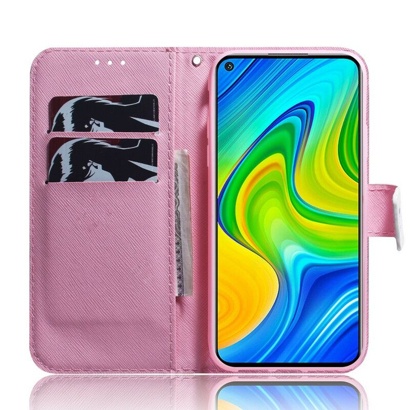 Kotelot Xiaomi Redmi Note 9 Vanha Ruusukukka