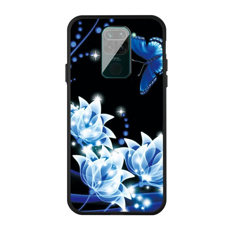 Kuori Xiaomi Redmi Note 9 Butterfly Ja Blue Flowers