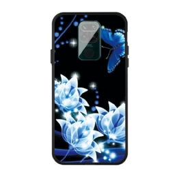 Kuori Xiaomi Redmi Note 9 Butterfly Ja Blue Flowers