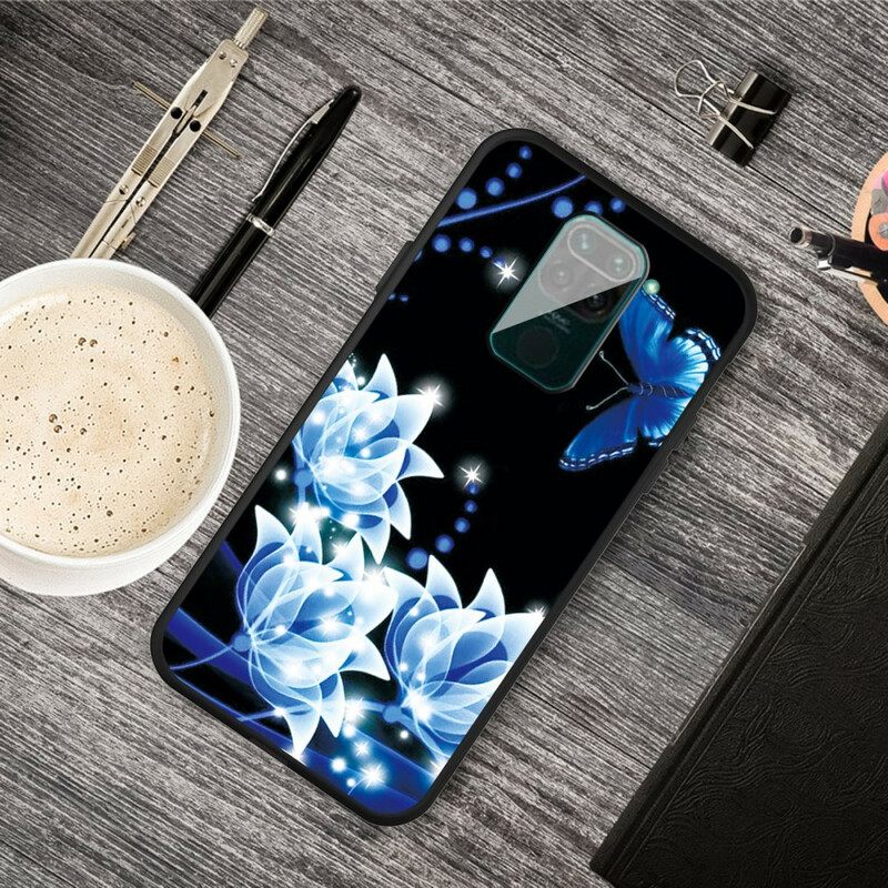 Kuori Xiaomi Redmi Note 9 Butterfly Ja Blue Flowers