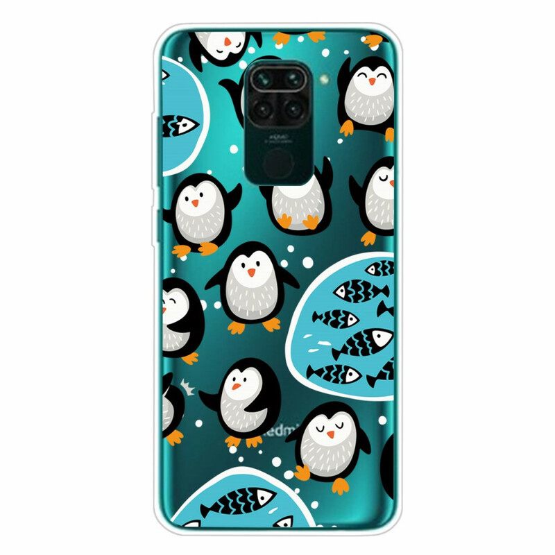 Kuori Xiaomi Redmi Note 9 Penguins And Fishes