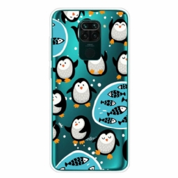 Kuori Xiaomi Redmi Note 9 Penguins And Fishes