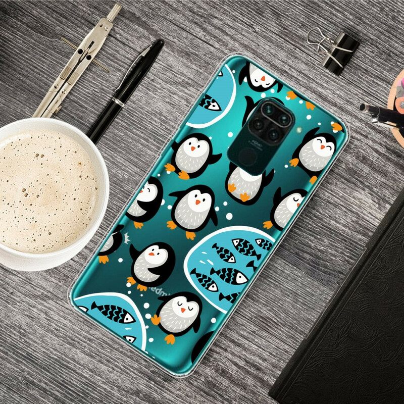 Kuori Xiaomi Redmi Note 9 Penguins And Fishes