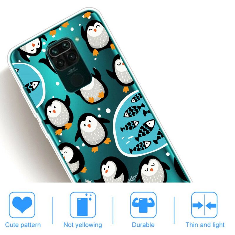 Kuori Xiaomi Redmi Note 9 Penguins And Fishes