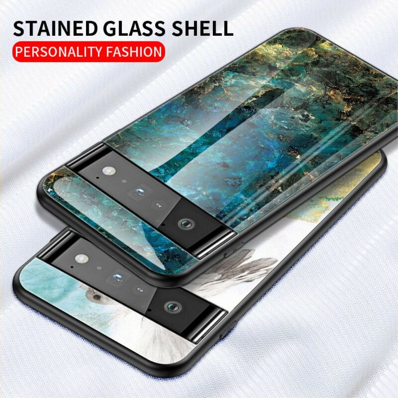 Case Google Pixel 6 Pro Marble Tempered Glass