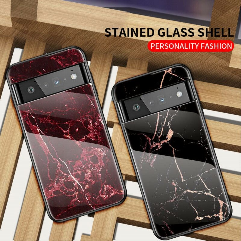 Case Google Pixel 6 Pro Marble Tempered Glass