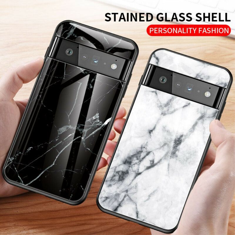 Case Google Pixel 6 Pro Marble Tempered Glass