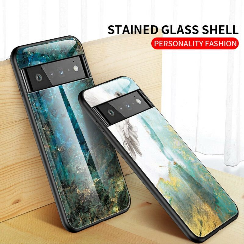 Case Google Pixel 6 Pro Marble Tempered Glass