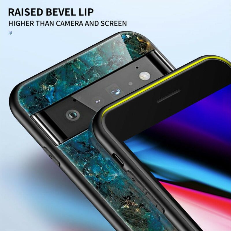 Case Google Pixel 6 Pro Marble Tempered Glass