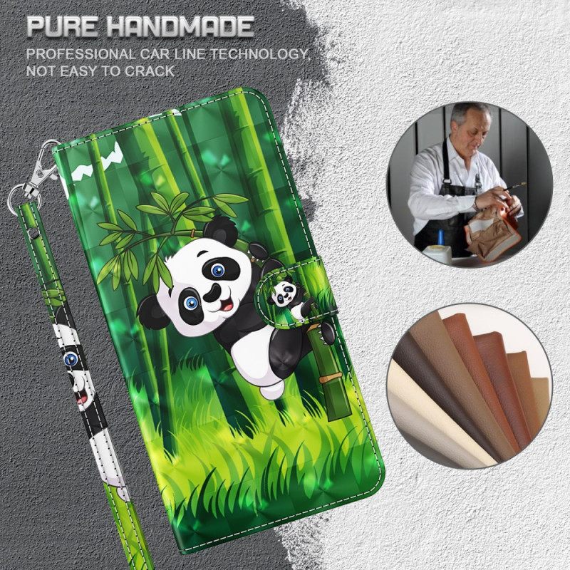 Flip Case Google Pixel 6 Pro Panda Ja Bamboo