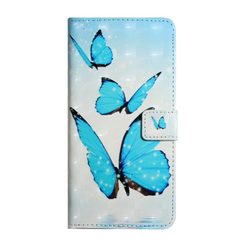 Kotelot Google Pixel 6 Pro Flying Blue Butterflies