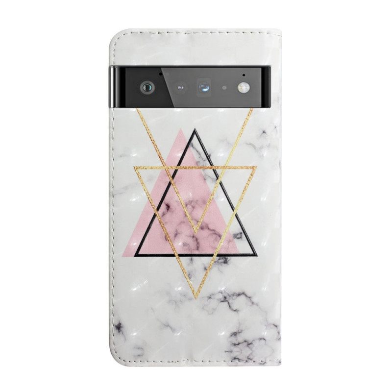 Kotelot Google Pixel 6 Pro Glitter Triangle