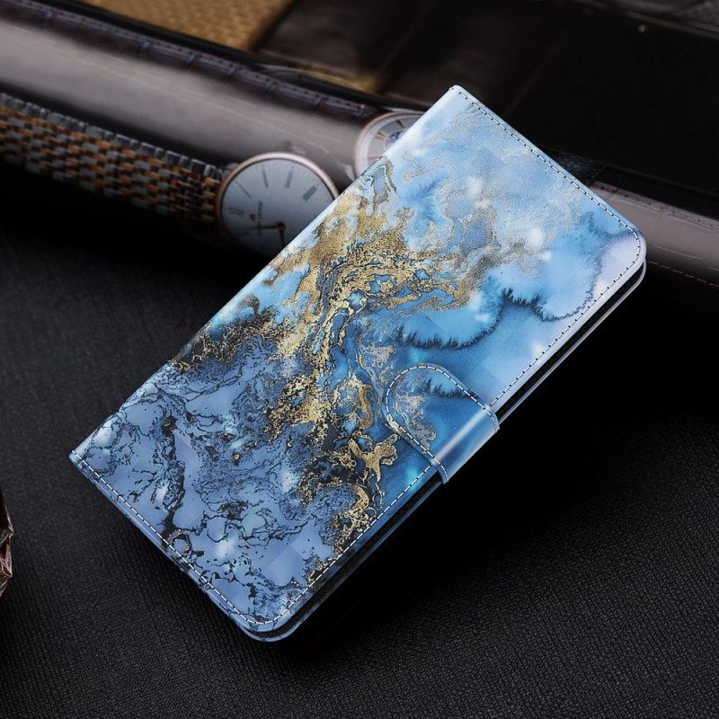 Kotelot Google Pixel 6 Pro Light Spot Marble Design Kaulanauhalla