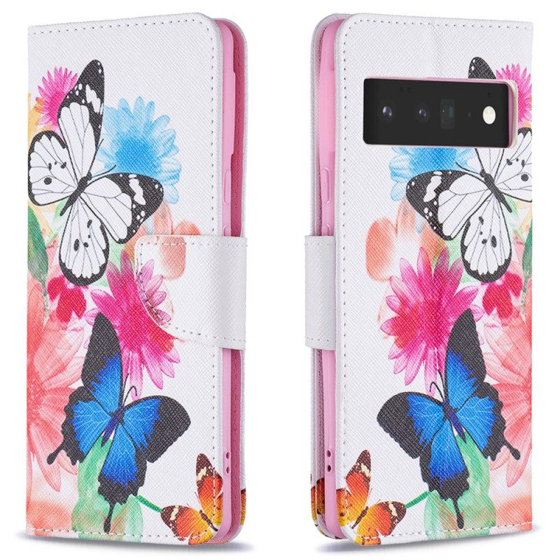 Kotelot Google Pixel 6 Pro Painted Butterflies