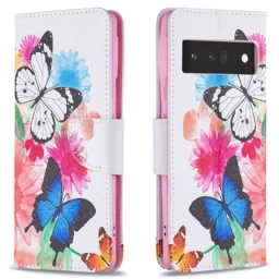 Kotelot Google Pixel 6 Pro Painted Butterflies