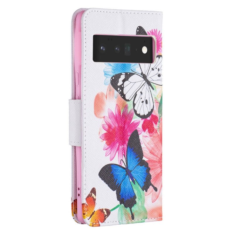 Kotelot Google Pixel 6 Pro Painted Butterflies