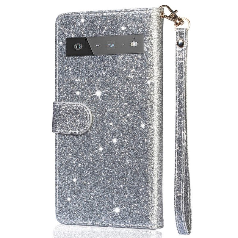 Kotelot Google Pixel 6 Pro Sequin Coin Kukkaro