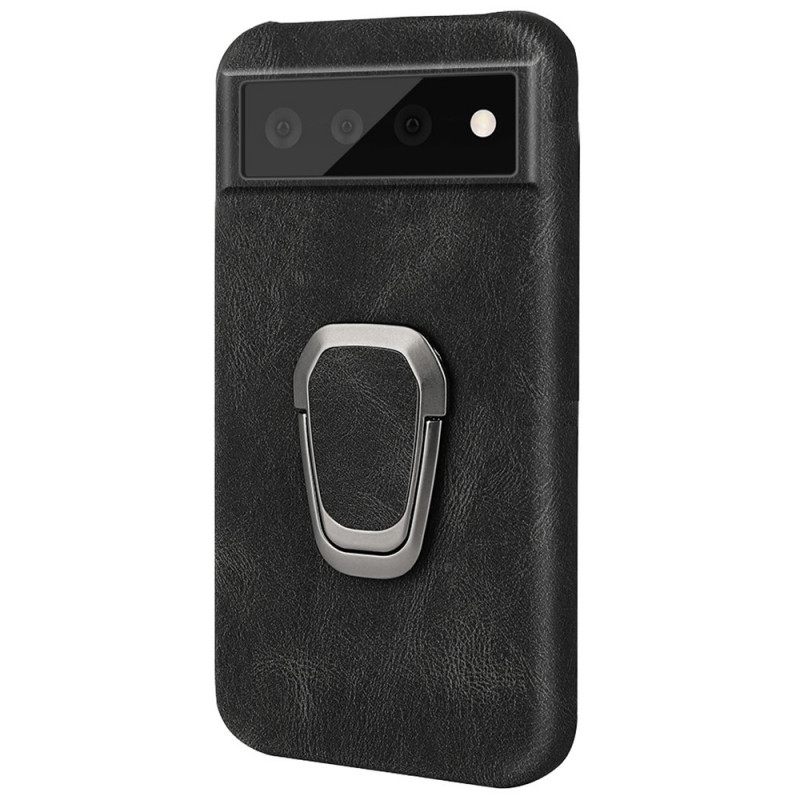 Kuori Google Pixel 6 Pro Leather Effect Elegance Ring Tukee Uusia Värejä