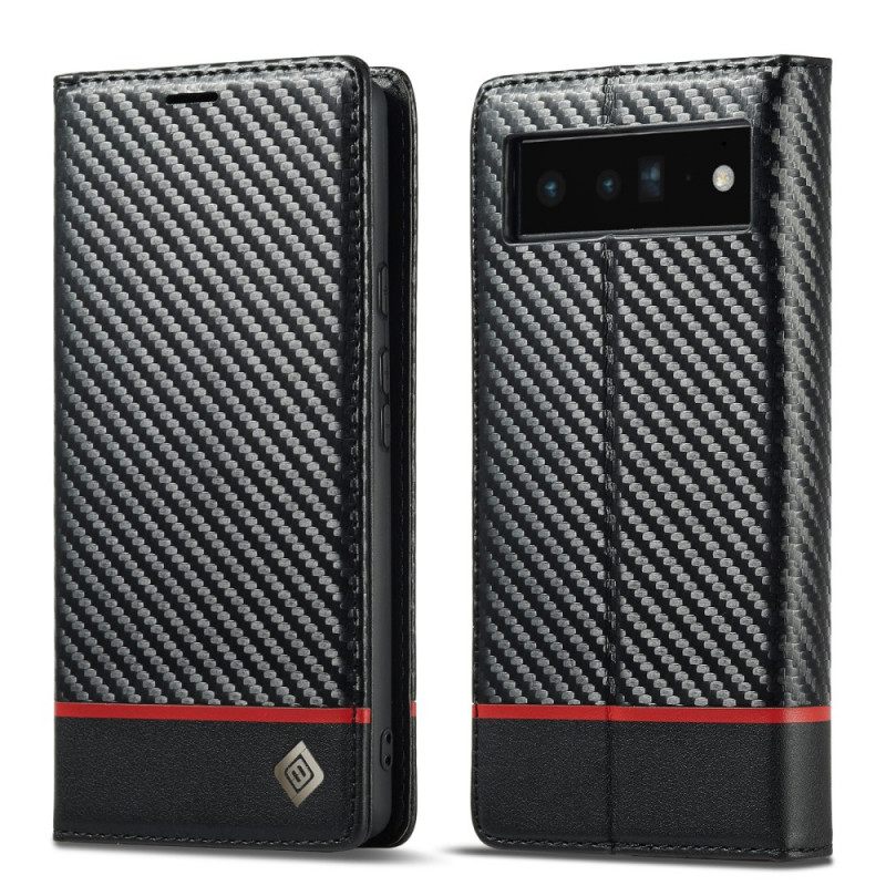 Puhelinkuoret Google Pixel 6 Pro Kotelot Flip Carbon Fiber Lc.imeeke