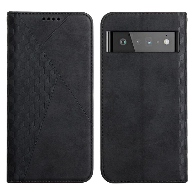 Puhelinkuoret Google Pixel 6 Pro Kotelot Flip Geo Leather Effect