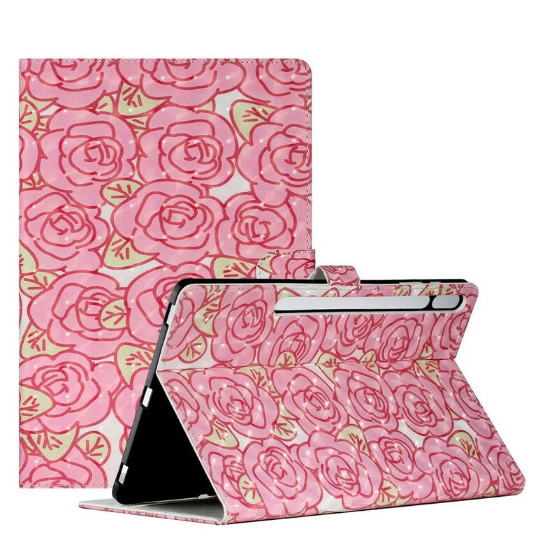 Kotelot Samsung Galaxy Tab S7 Plus / Tab S8 Plus Flowers