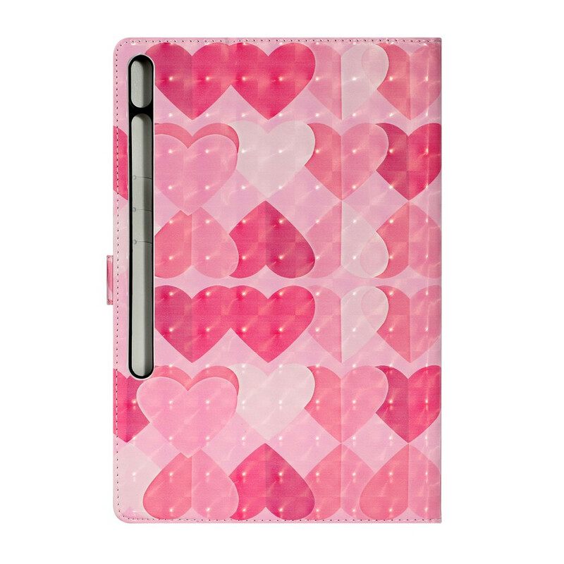 Kotelot Samsung Galaxy Tab S7 Plus / Tab S8 Plus Hearts