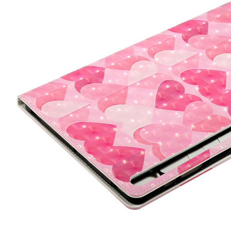 Kotelot Samsung Galaxy Tab S7 Plus / Tab S8 Plus Hearts