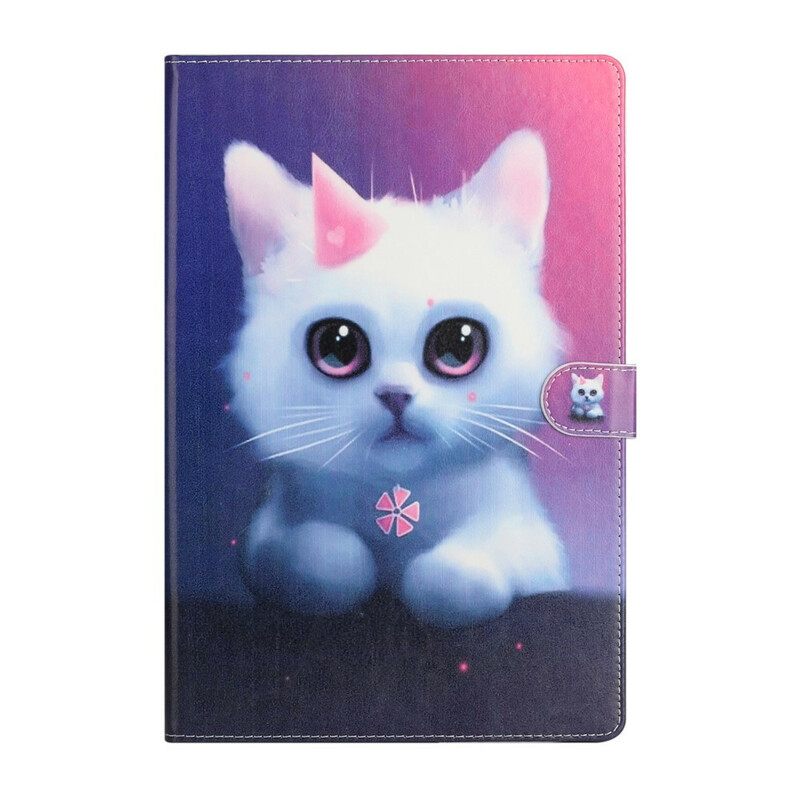 Kotelot Samsung Galaxy Tab S7 Plus / Tab S8 Plus White Kitten